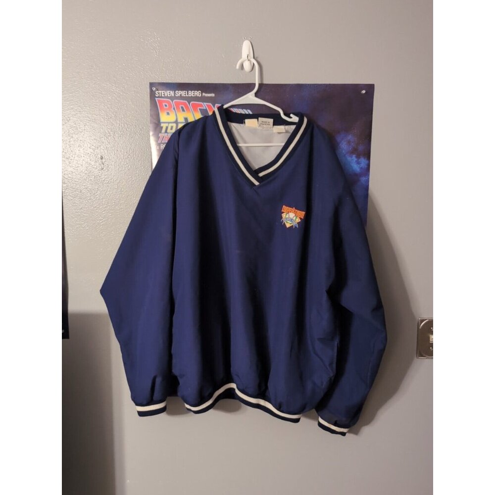 COOPERSTOWN baseball Dreams Park Size 2XL Blue pullover jacket Hall Fame Vintage
